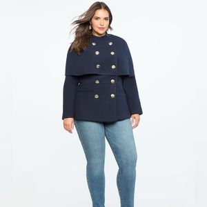 Eloquii- Peplum Cape Coat - US 22/24